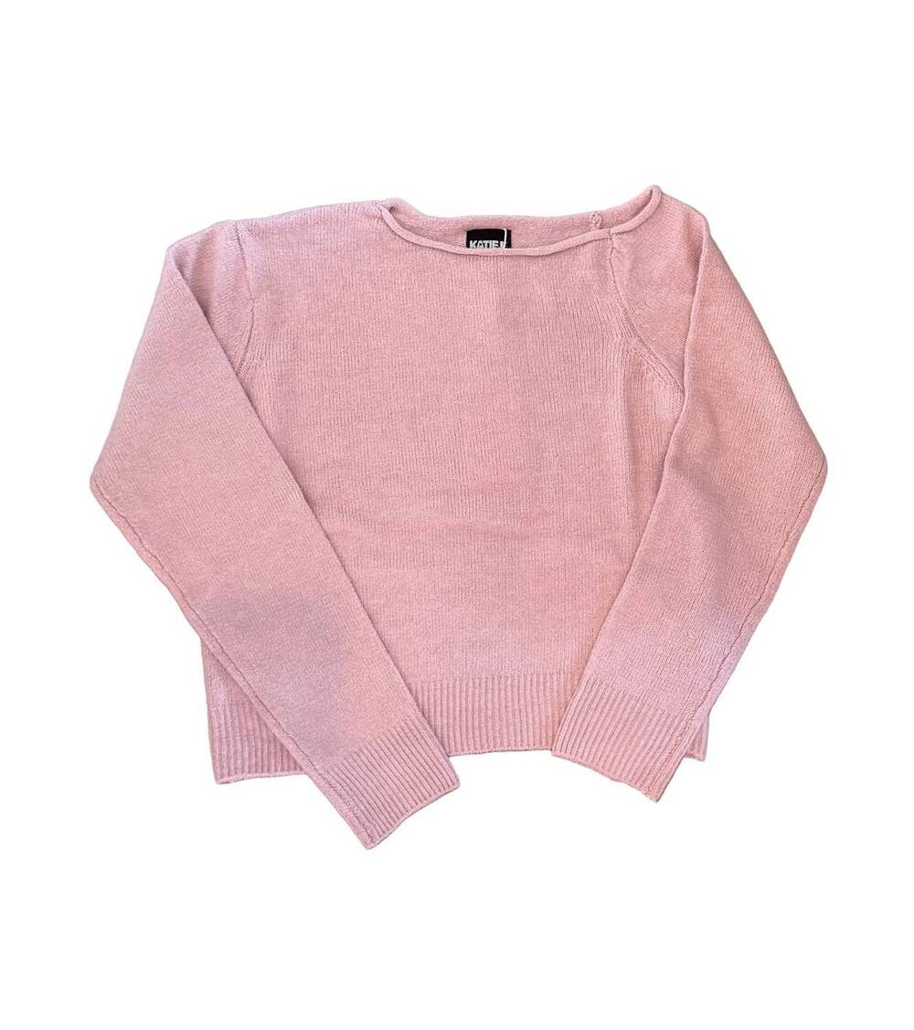 NEW KATIE J NYC girls uli off shoulder sweater in mauve